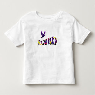 Audrey, Girls Name Text Made With Pansies,  Toddler T-Shirt