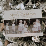 AUDREY Gold Modern Family Photo Vintage Christmas Holiday Card<br><div class="desc">AUDREY Gold Modern Family Photo Vintage Christmas Holiday Card.

Personalise the front of the card with a photo,  your family name and the year. Personalise the back with an optional holiday greeting or family news,  and your family name.</div>