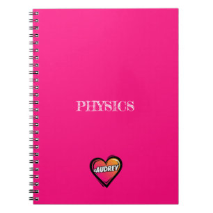 Audrey Heart Pink Notebook