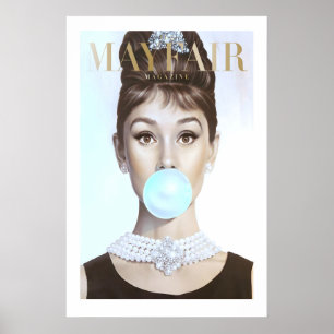 Audrey Hepburn Mayfair Cover Print Glamour Art