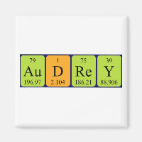 Audrey periodic table name magnet