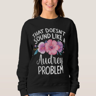 AUDREY Personalised Cute Flower Girls AUDREY Name Sweatshirt
