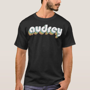 Audrey Retro Rainbow Typography Faded Style T-Shirt