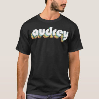 Audrey Retro Rainbow Typography Faded Style T-Shirt