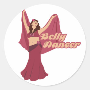 Audrey Rose Belly Dancer Classic Round Sticker