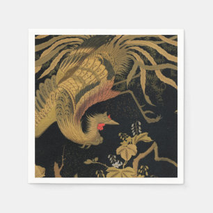 Audsley Mythical Howo Bird: 1884 Japanese Phoenix Napkin