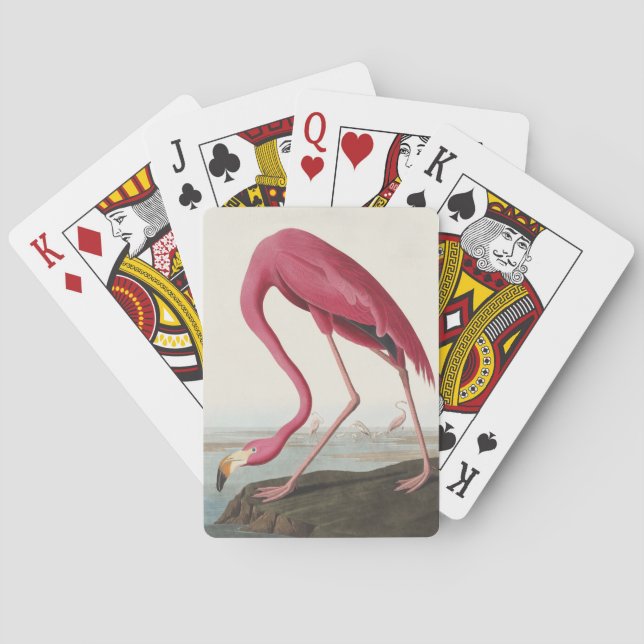 Audubon American Flamingo Classic Painting Playing Cards (Back)