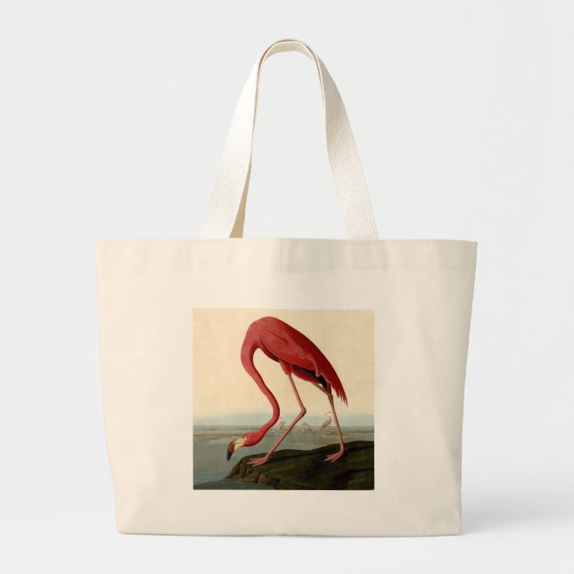 Audubon American Flamingo Large Tote Bag (Front)