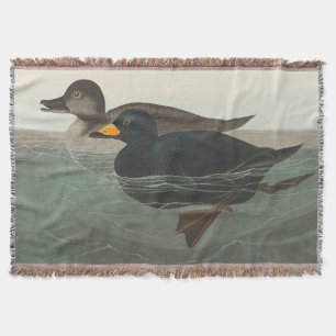 Audubon American Scoter Duck Throw Blanket