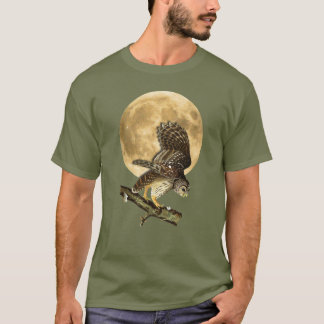 Audubon Barred Owl Moon Shirt Halloween