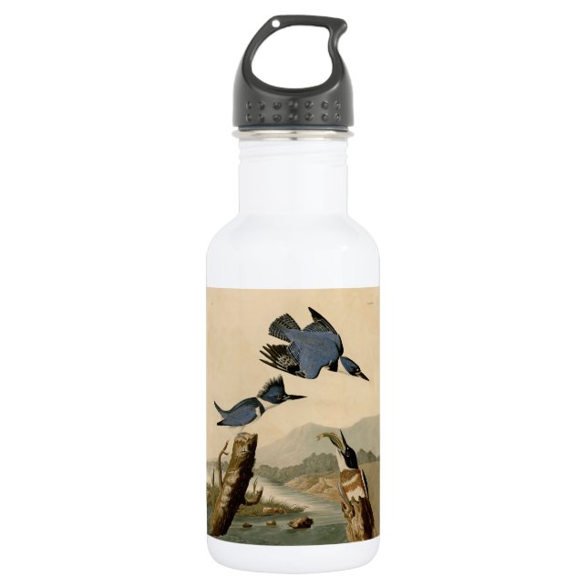 Audubon Belted Kingfisher Wildlife Bird 532 Ml Water Bottle (Front)