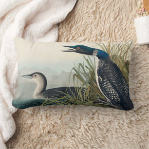 Audubon Bird Loon Diver Classic Lumbar Cushion