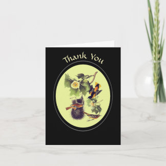 Audubon Birds Orioles Personalised  Thank You Card