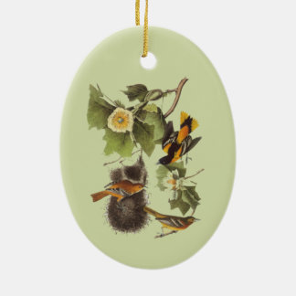 Audubon Birds Troupial Vintage Art  Ceramic Ornament