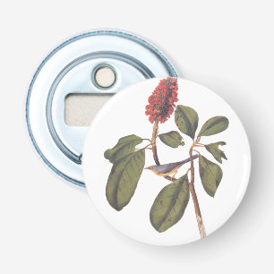 Audubon Bonaparte Flycatcher Songbird and Magnolia Bottle Opener