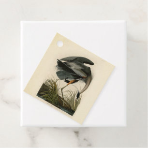 Audubon Great Blue Heron Marsh Bird Favour Tags