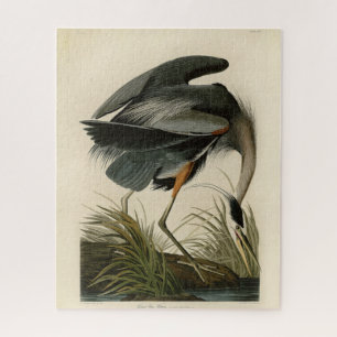 Audubon Great Blue Heron Marsh Bird Jigsaw Puzzle
