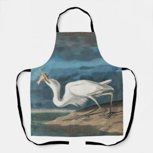 Audubon Great White Heron: Vintage Coastal Bird Apron