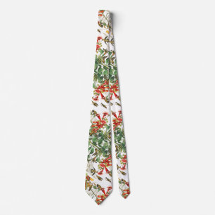 Audubon Hummingbird Birds Wildlife Floral Tie