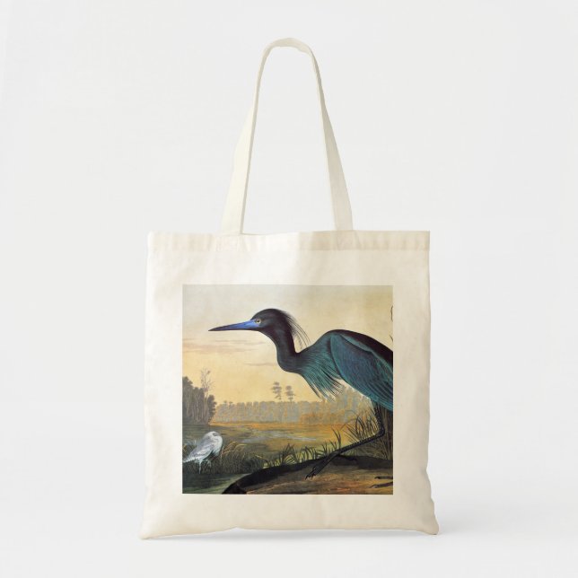 Audubon: Little Blue Heron Tote Bag (Front)