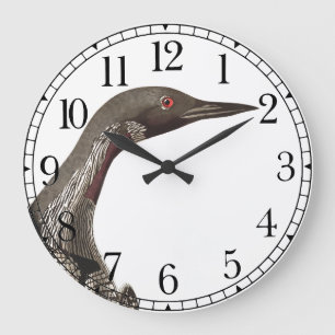 Audubon Loon Bird Wildlife Animal Wall Clock