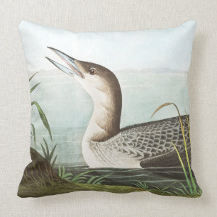 Audubon Loon Birds Wildlife Animal Throw Pillow