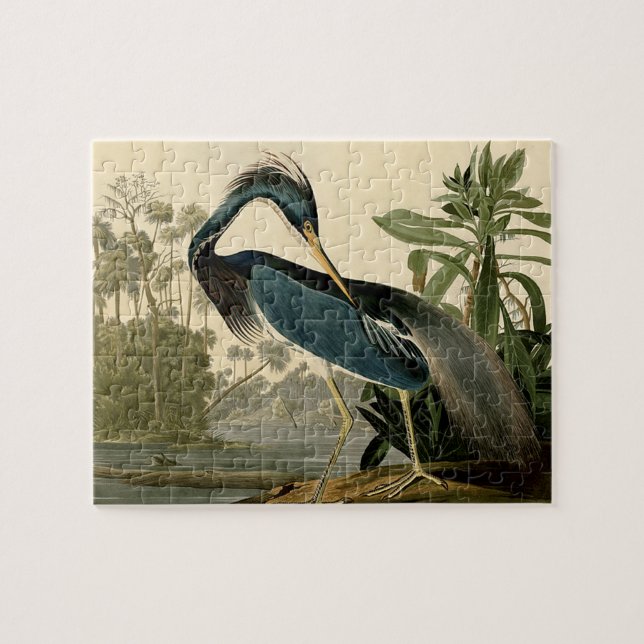 Audubon Louisiana Heron Birds America Art Jigsaw Puzzle (Horizontal)