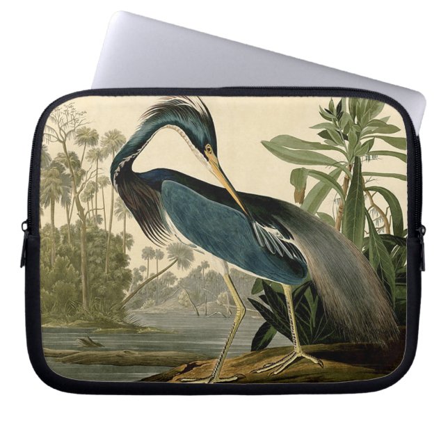 Audubon Louisiana Heron Birds America Art Laptop Sleeve (Front)