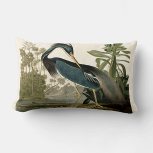 Audubon Louisiana Heron Birds America Art Lumbar Cushion