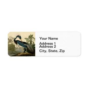 Audubon Louisiana Heron Return Address Label