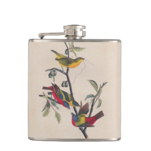 Audubon Painted Bunting Bird Wildlife Hip Flask