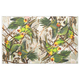 Audubon Parrot Birds Wildlife Animal Floral Fabric