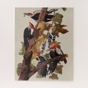 Audubon Pileated Woodpecker Bird Painting Jigsaw Puzzle
