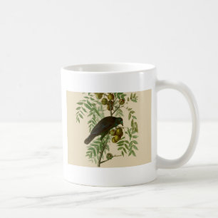 Audubon Purple Grackle Bird Print Vintage Botanic Coffee Mug