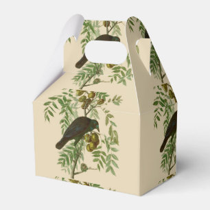 Audubon Purple Grackle Bird Print Vintage Botanic Favour Box