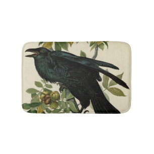 Audubon Raven Bird Classic Artwork Bath Mat