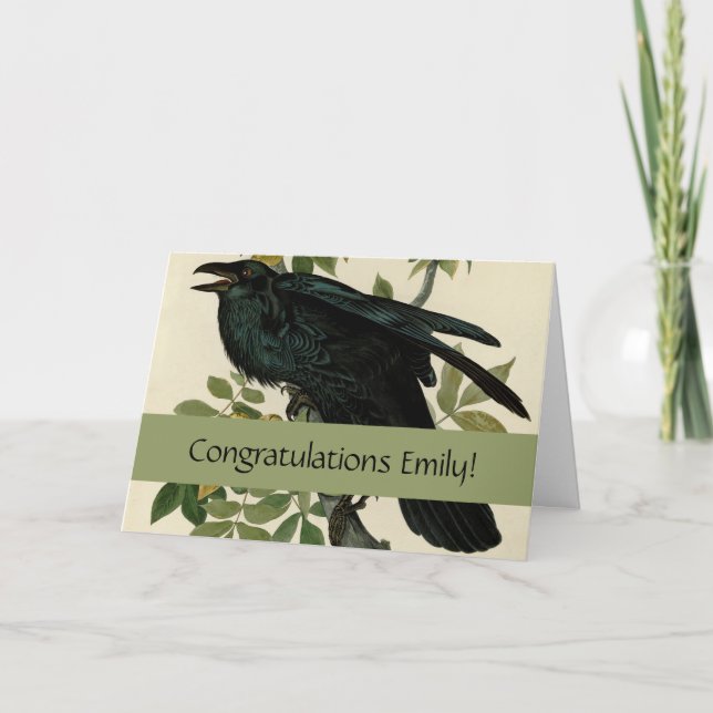 Audubon Raven Bird Classic Artwork Card (Front)