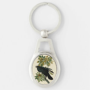 Audubon Raven Bird Classic Artwork Key Ring
