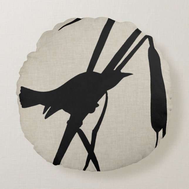 Audubon Silhouette II Round Cushion (Front)