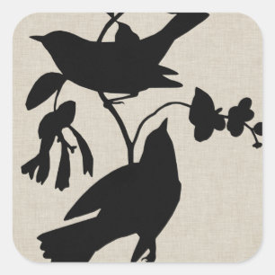 Audubon Silhouette IV Square Sticker