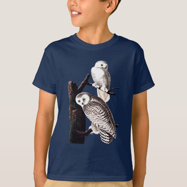 Audubon Snowy Owl Shirt, Youth T-Shirt (Front)