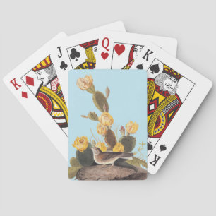 Audubon Vesper Sparrow and Prickly Pear Cactus Playing Cards