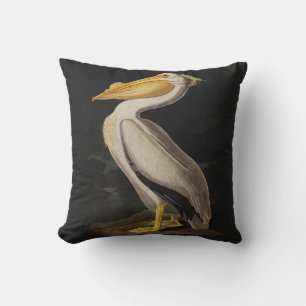 Audubon White Pelican Bird America Cushion