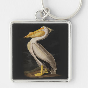 Audubon White Pelican Bird America Key Ring