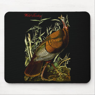 Audubon Wild Turkey North American Birds Education Mouse Pad