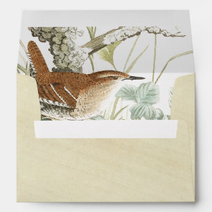 Audubon Wren Bird Wildlife Rice Paper Envelope