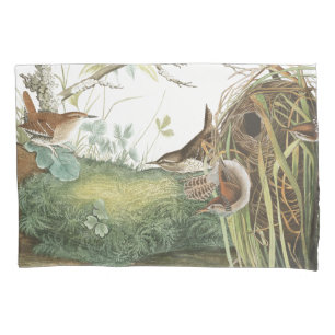 Audubon Wren Birds Wildlife Nest Pillowcase