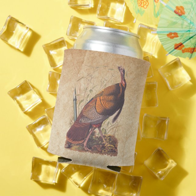 Audubon's Birds of America Wild Turkey Autumn Bird Can Cooler (In Situ Summer)