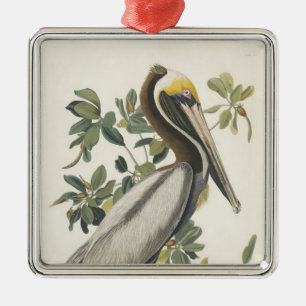 Audubon's Brown Pelican Metal Ornament