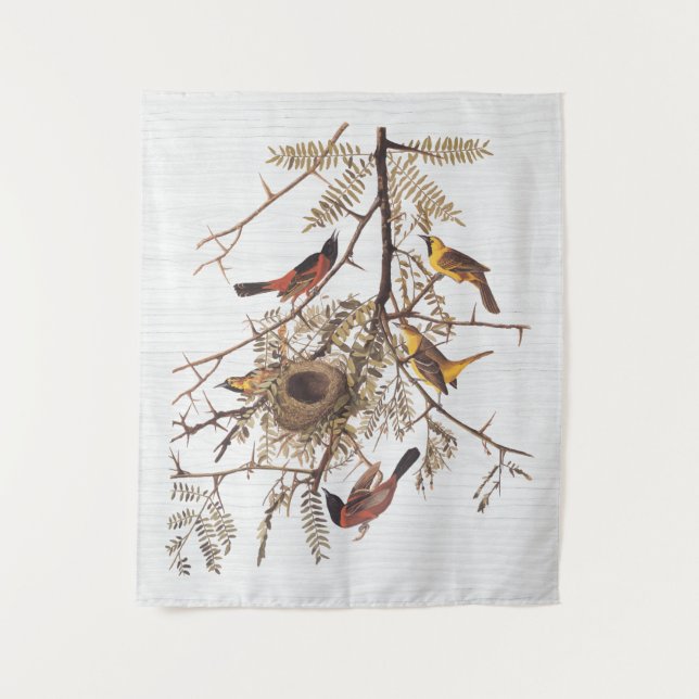 Audubon's Orchard Oriole in Honey Locust Tapestry (Front)